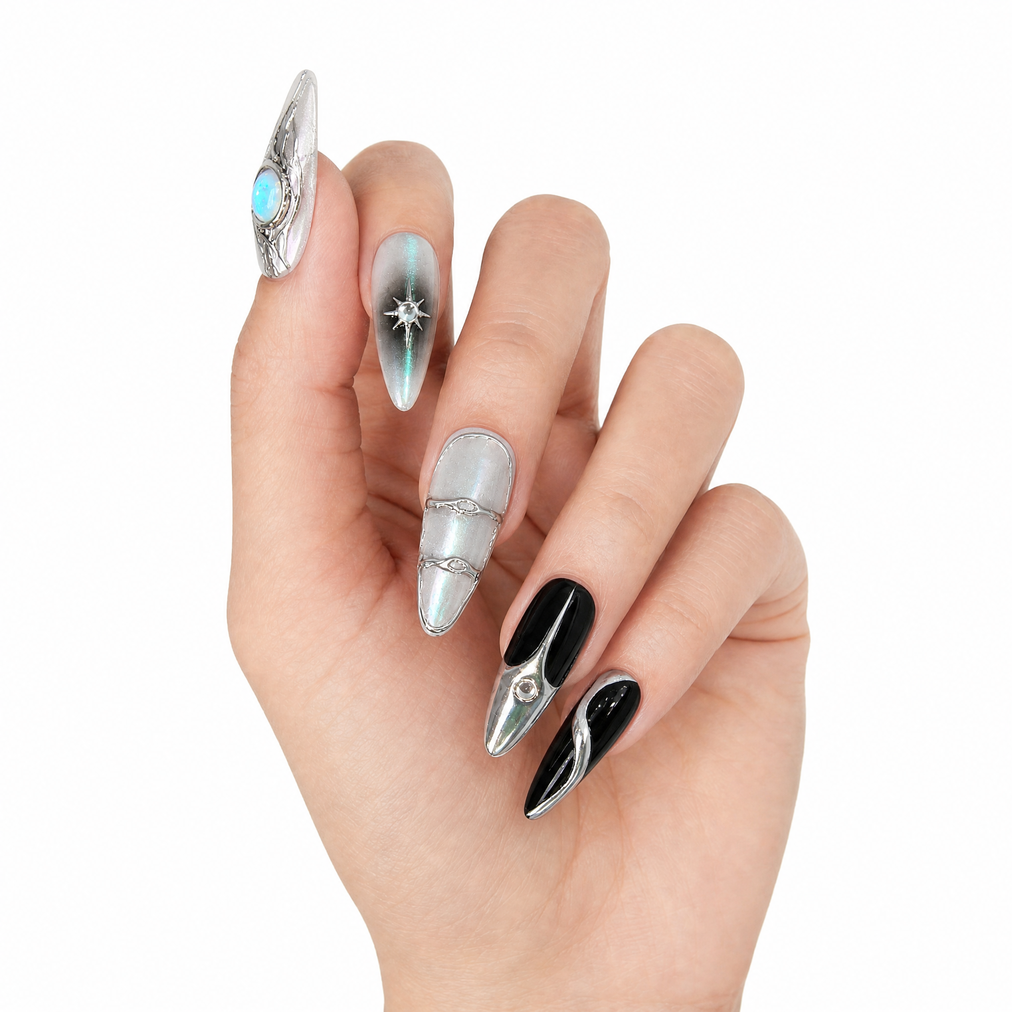 Cyber Aurora Liquid Chrome & Galactic Gem
