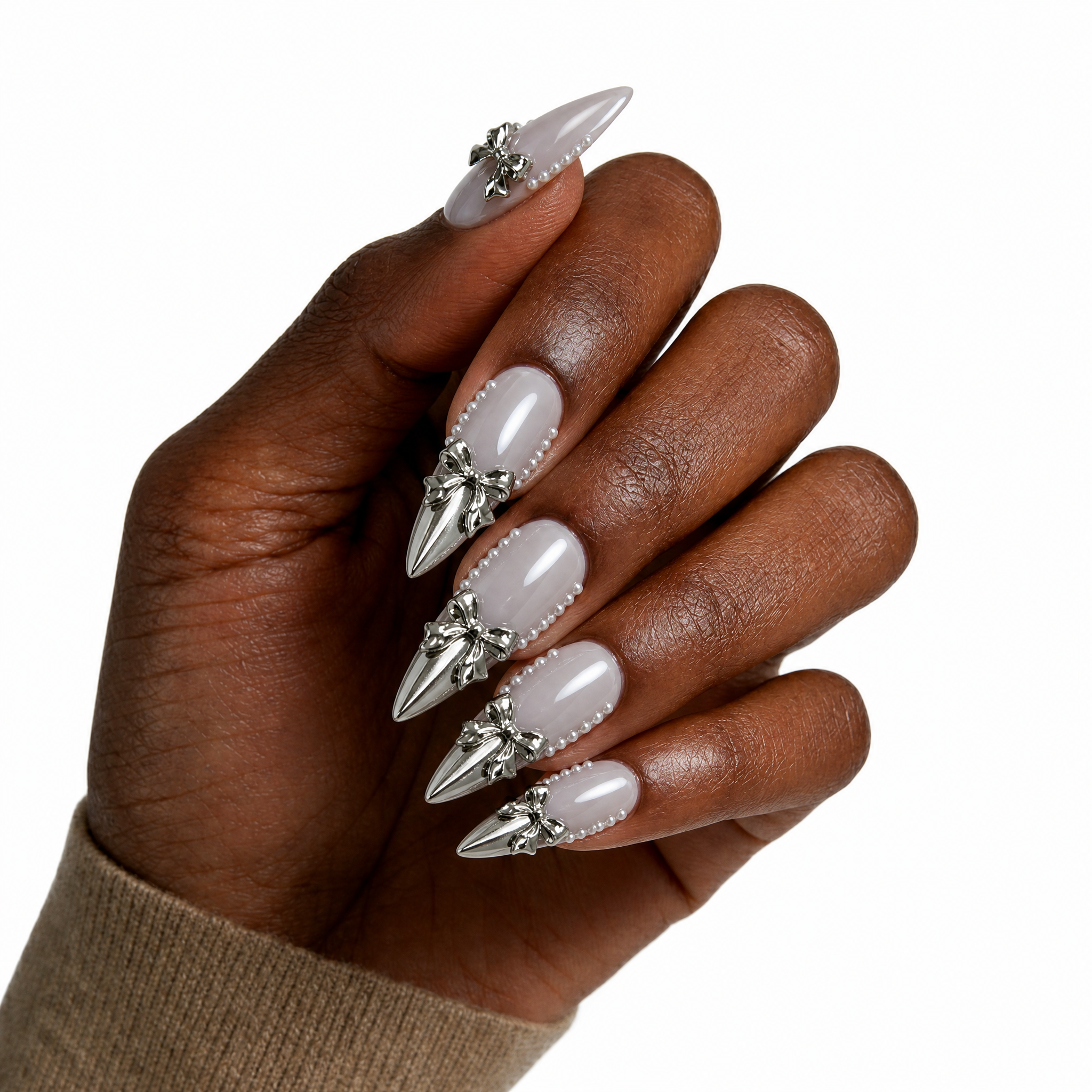 Gothic Chrome Bow & Pearl