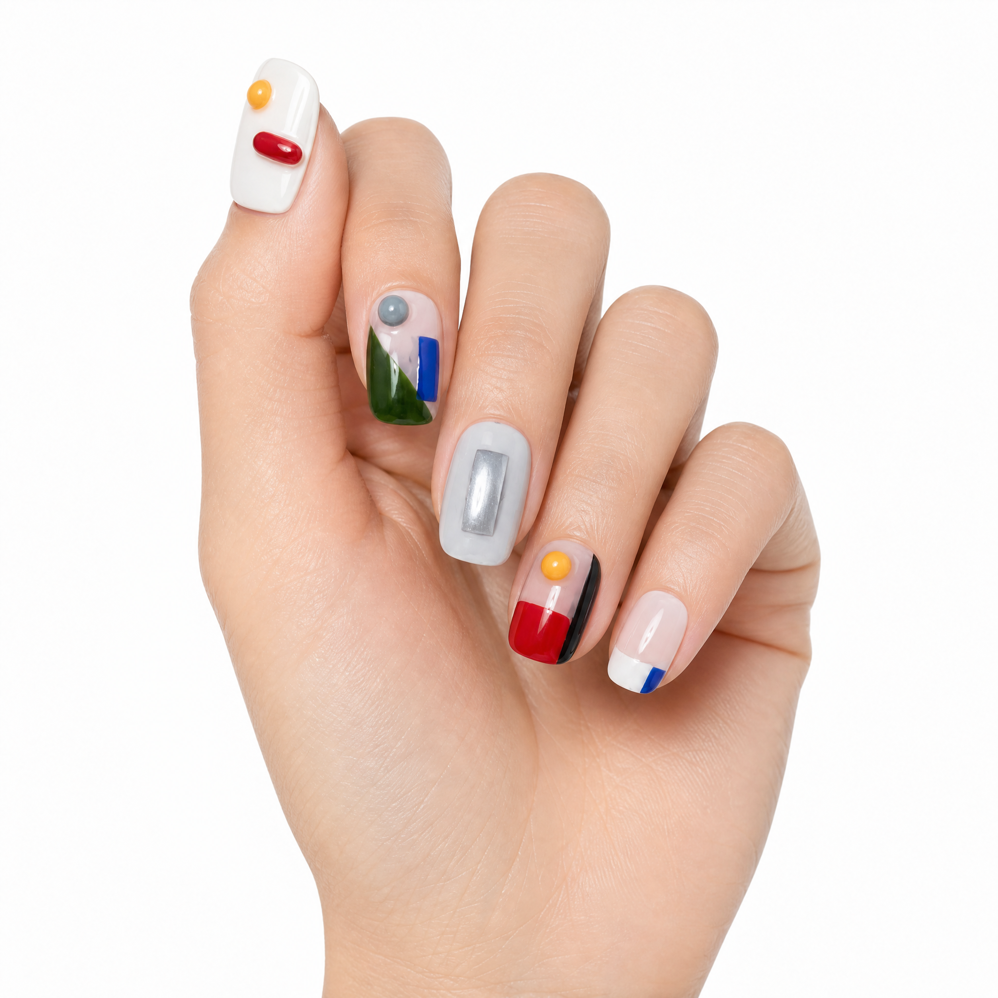 Mondrian Abstract Geometry & Metallic Block Colorways