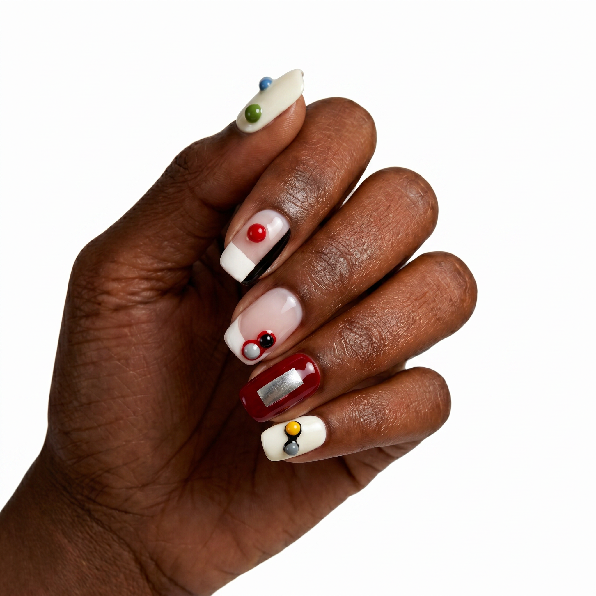 Mondrian Abstract Geometry & Metallic Block Colorways