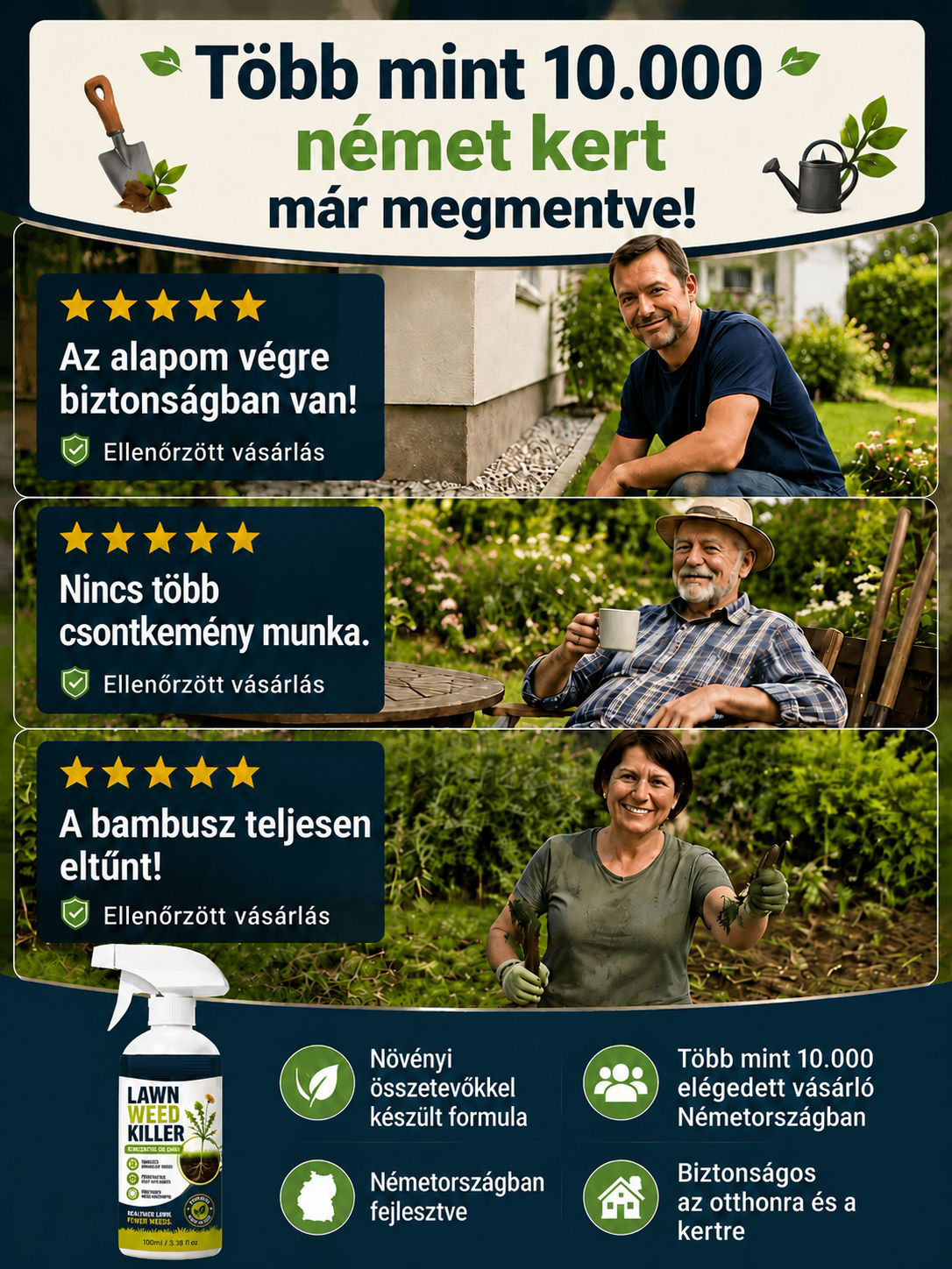 Professzionális kerti bambuszirtó szer - Német formula & kutyabarát kivitel