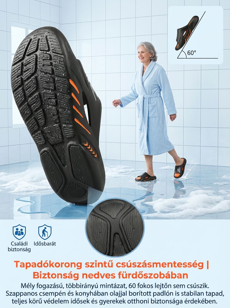 Prémium 3D Ergonomikus Papucs | 4cm Vastag Talpú Kényelem