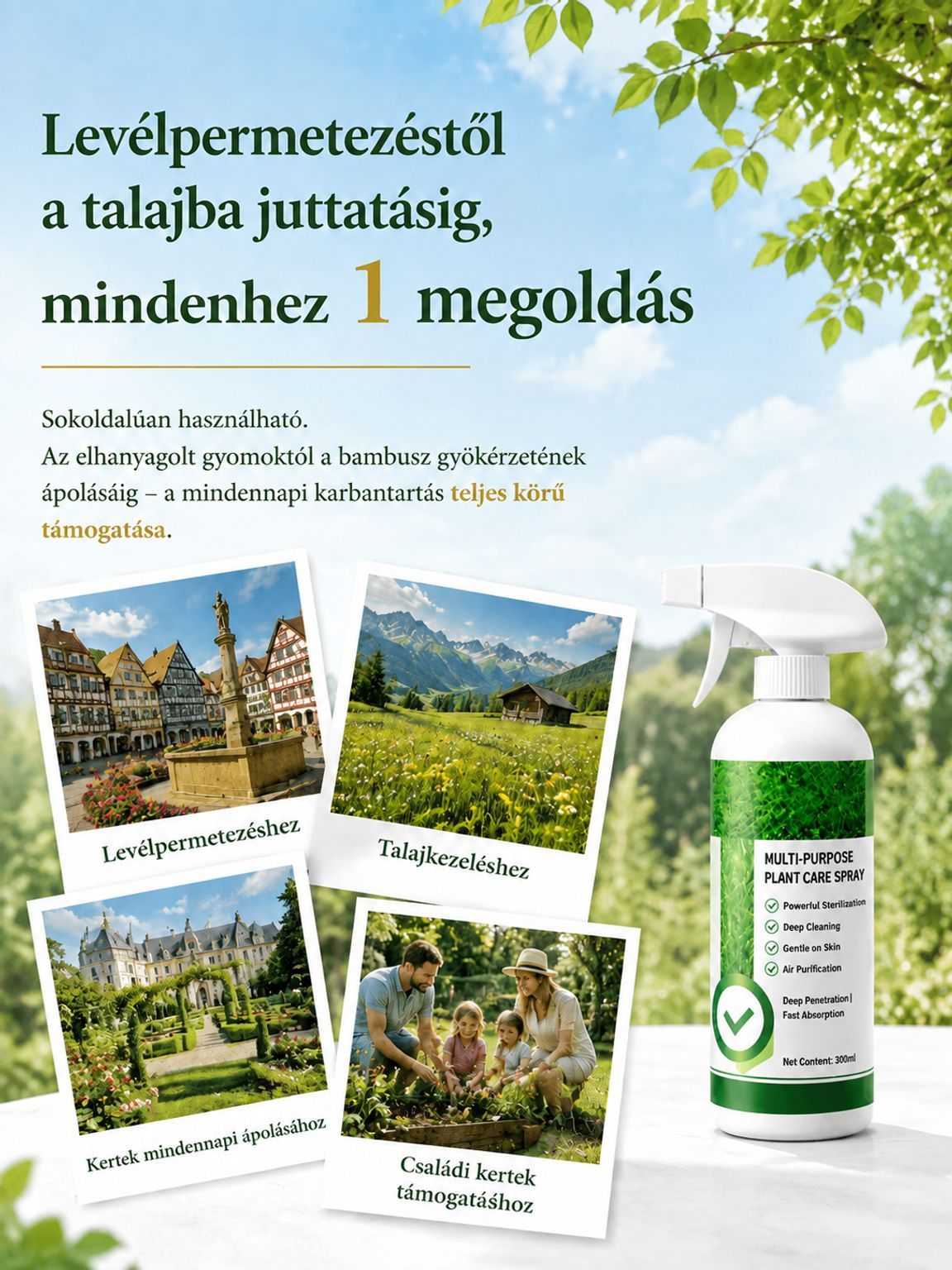 Multi-Purpose erős gyökérirtó permet (99,9%-os hatás)