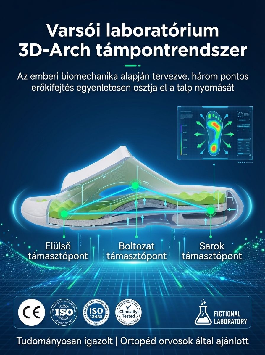 Prémium 3D Ergonomikus Papucs | 4cm Vastag Talpú Kényelem