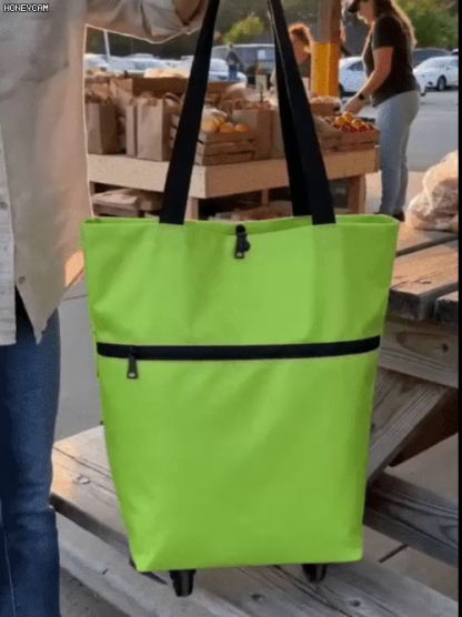 🌟 2 az 1-ben Varázslatos Összecsukható Bevásárlókocsi | 0,8 kg pehelykönnyű, 30L hatalmas kapacitás