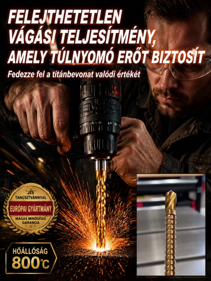 【Fúrás és Vágás Egyben】Űripari Titán HSS Csodafúró | 800°C Hőálló, Fémhez és Fához