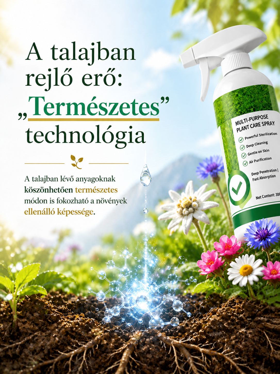 Multi-Purpose erős gyökérirtó permet (99,9%-os hatás)