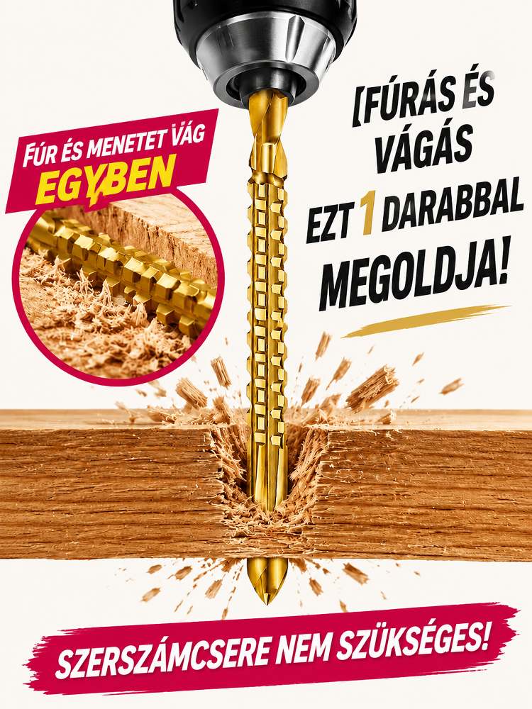 【Fúrás és Vágás Egyben】Űripari Titán HSS Csodafúró | 800°C Hőálló, Fémhez és Fához