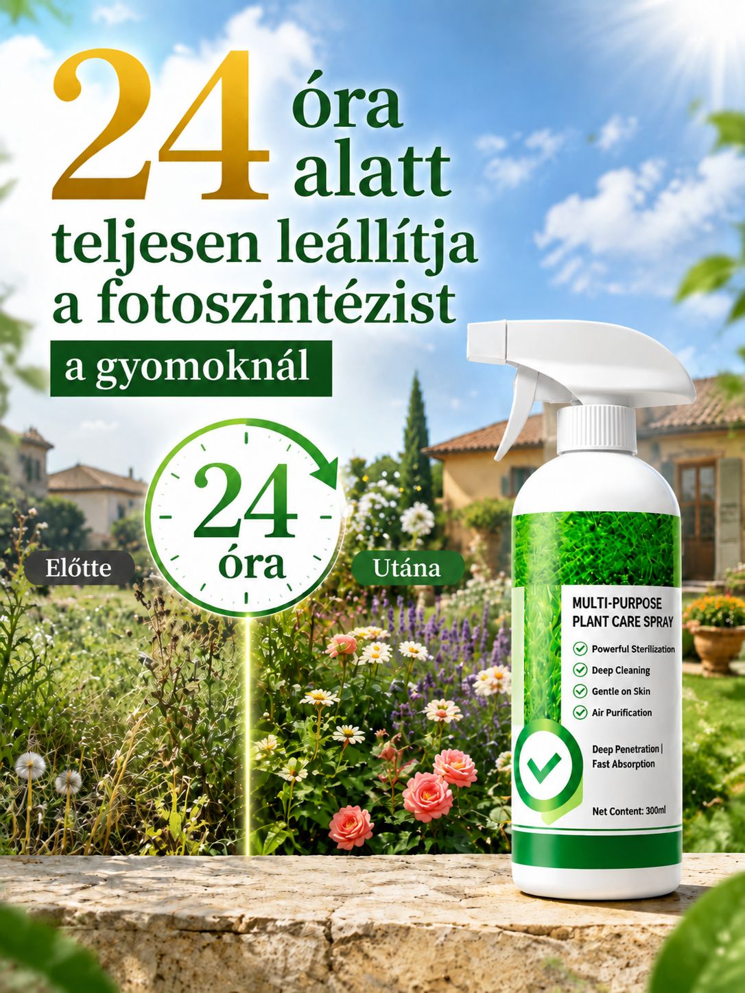 Multi-Purpose erős gyökérirtó permet (99,9%-os hatás)