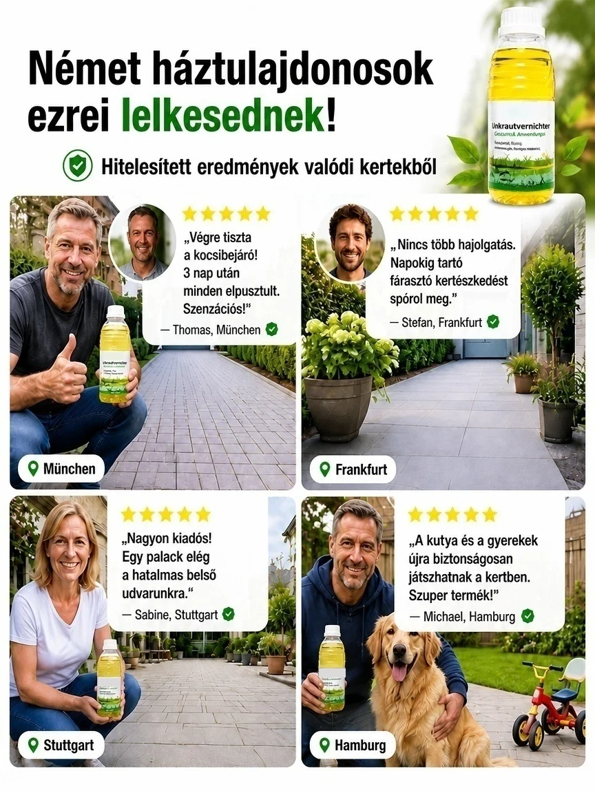 Német Nano Gyomirtó Koncentrátum - 3 Napos Gyökérhalál, Akár 500m² (30 Napos Garancia)
