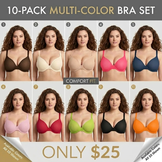 ✨LAST DAY SALE 90% OFF💕Women's Air Light Sheer Mesh Halter Bra – Unlined Full Coverage Underwire 5-Way Convertible Bra