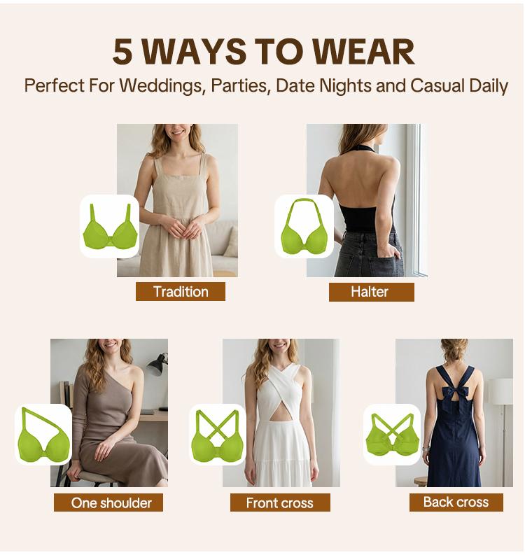 HSIA Seraphina Air Light Breathable Sheer Mesh Halter Bra Plus Size Summer Unlined Full Coverage Bra Underwire Support Non Padded Bra Lightweight Convertible Multiway 5-Way Wear Front Adjustable Detachable Straps Comfort Everyday Womenswear