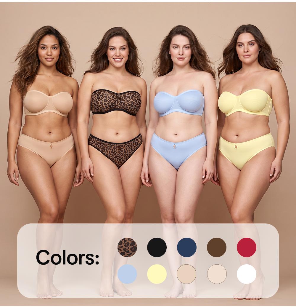 HSIA Bella Women's Convertible Strapless Minimizer Bandeau Bra Underwire Unlined for Large Bust HSIA Bella Women's Convertible Strapless Minimizer Bandeau Bra Underwire Unlined for Large Bust