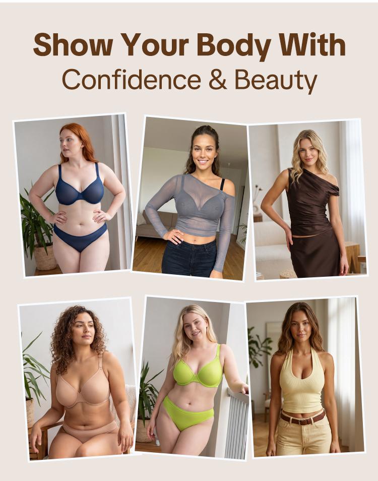 HSIA Seraphina Air Light Breathable Sheer Mesh Halter Bra Plus Size Summer Unlined Full Coverage Bra Underwire Support Non Padded Bra Lightweight Convertible Multiway 5-Way Wear Front Adjustable Detachable Straps Comfort Everyday Womenswear