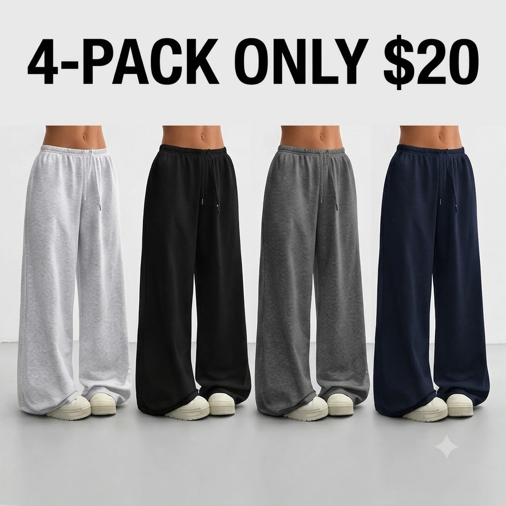 Women's 1/2/3 Pack Oversized Sweatpants - Loose Lounge & Streetwear Pants