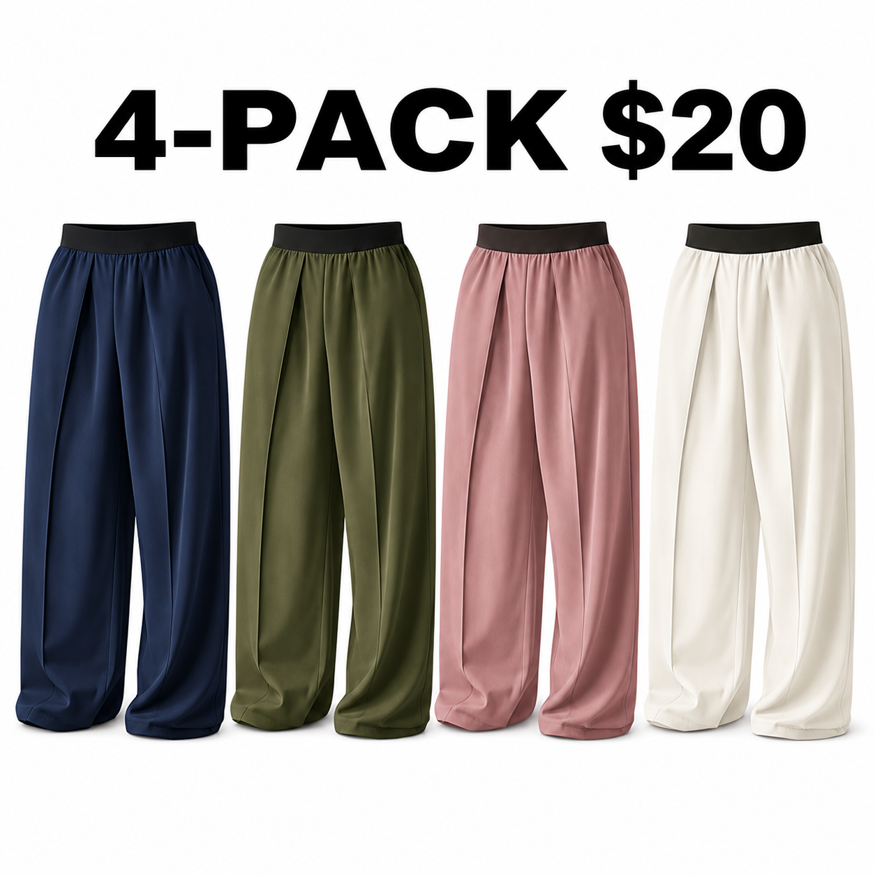 Loose Wide Leg Pants - Comfortable & Stylish High-Waisted Design for Everyday Wear