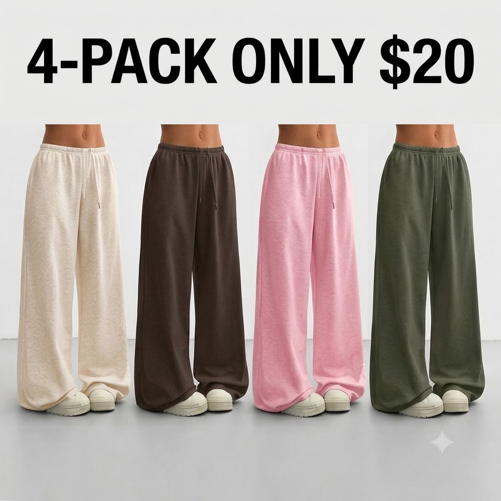 Women's 1/2/3 Pack Oversized Sweatpants - Loose Lounge & Streetwear Pants