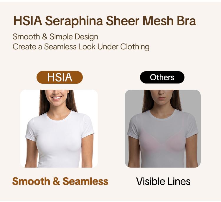 HSIA Seraphina Air Light Breathable Sheer Mesh Halter Bra Plus Size Summer Unlined Full Coverage Bra Underwire Support Non Padded Bra Lightweight Convertible Multiway 5-Way Wear Front Adjustable Detachable Straps Comfort Everyday Womenswear