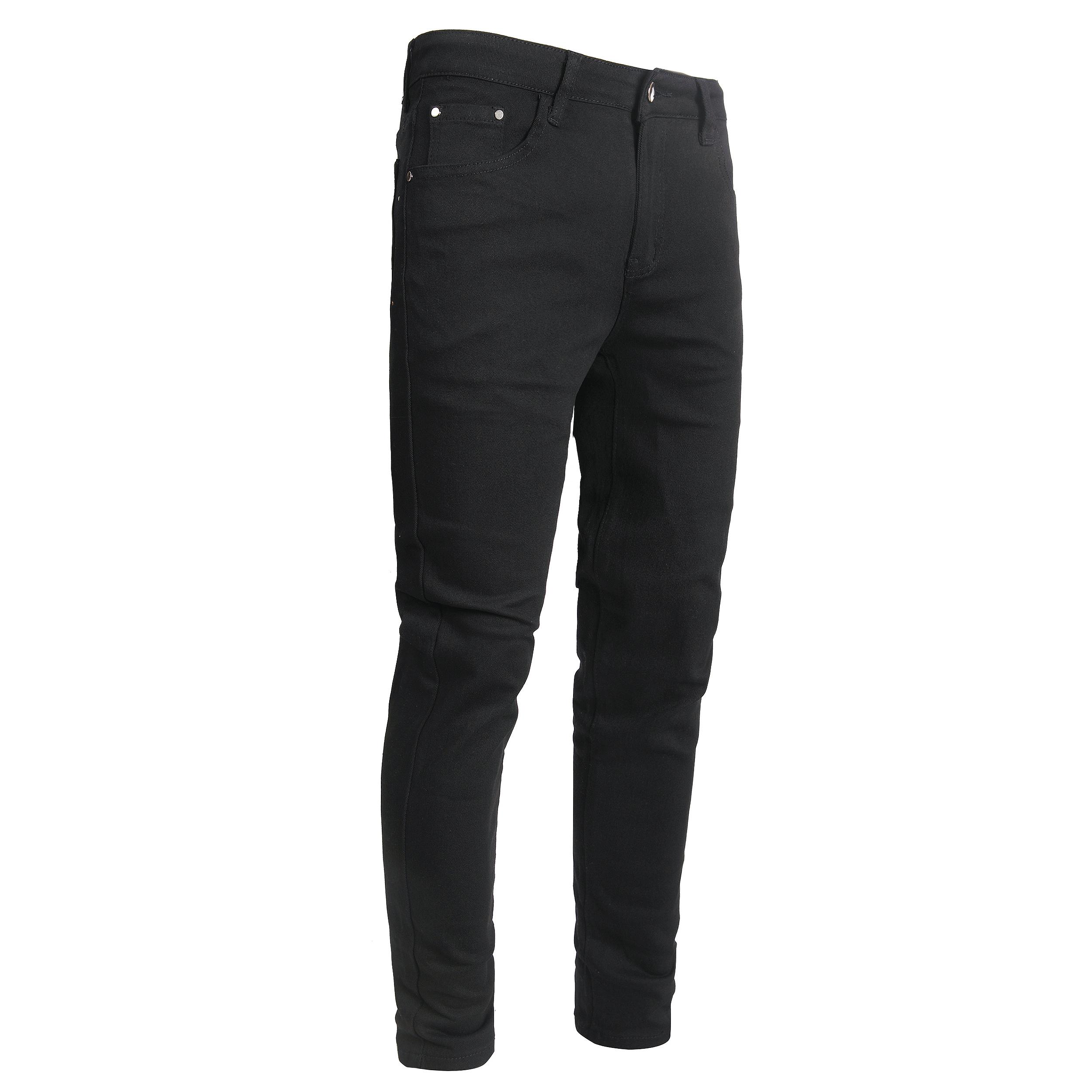 JUNBAOSS Menswear Men's Stretchy Skinny Denim Jeans - Elastized Comfort Waist, Distressed Ripped, Slim Tapered Leg, Full-Length Cotton Pants with Zipper, Classic Personalized Design, Hipster, Stylish