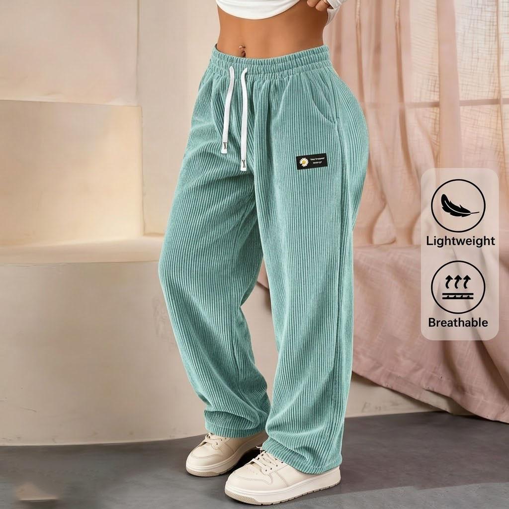 Women’s 2-pack straight-leg corduroy casual pants with a fashionable drawstring waist, suitable for all seasons.Suitable for everyday dates; the best gift for women. Women’s 2-pack straight-leg corduroy casual pants with a fashionable drawstring waist, suitable for all seasons.Suitable for everyday dates; the best gift for women.
