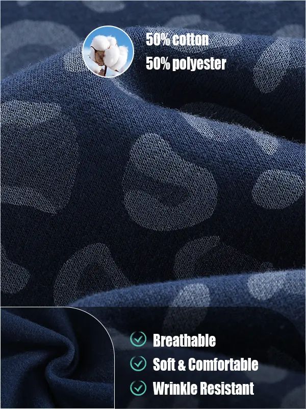Men's Leopard Print Wide Leg Sweatpants