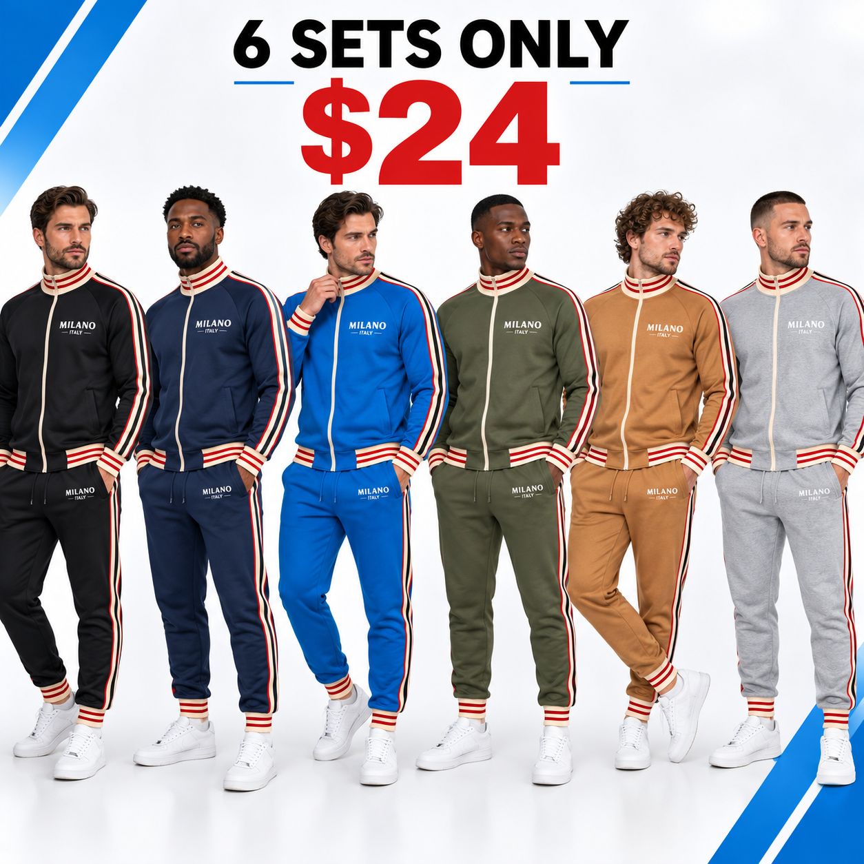 🔥Men's Baseball Jacket & Cargo Pants Set - Fleece Lined Windproof Streetwear Activewear
