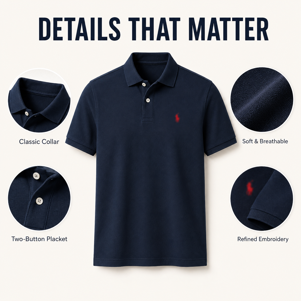 👕Men's RL Polo Shirts in Multiple Colors - Comfortable & Stylish