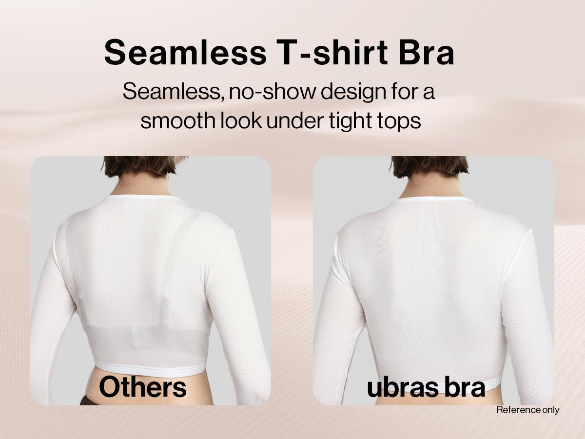 ubras Seamless Bras for Women Full Coverage Wireless Bralette Widen Straps Side Comfortable Breathable Smooth Pull On Bras Smart Size Fabric Stretchy Minimalist Basic Nude Lightweight Womenswear Soft Everyday Bra #DealsForYouDays