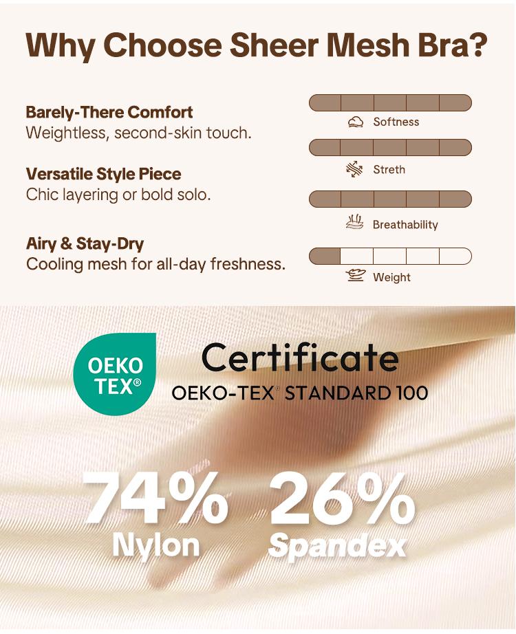 HSIA Seraphina Air Light Breathable Sheer Mesh Halter Bra Plus Size Summer Unlined Full Coverage Bra Underwire Support Non Padded Bra Lightweight Convertible Multiway 5-Way Wear Front Adjustable Detachable Straps Comfort Everyday Womenswear