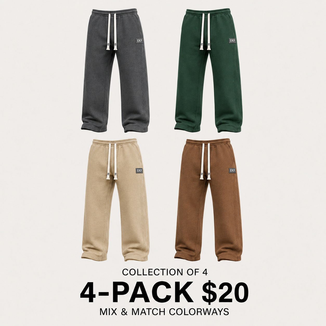 🔥Men's Baggy Fleece Sweatpants - Loose Fit Casual Streetwear Jogger Pants