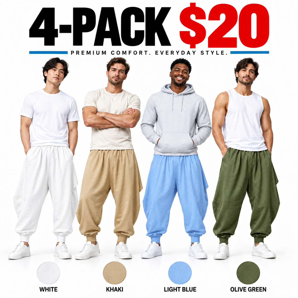 Men's Pants Hippie Harem Baggy Linen Boho Yoga Casual Drop Crotch Trouser