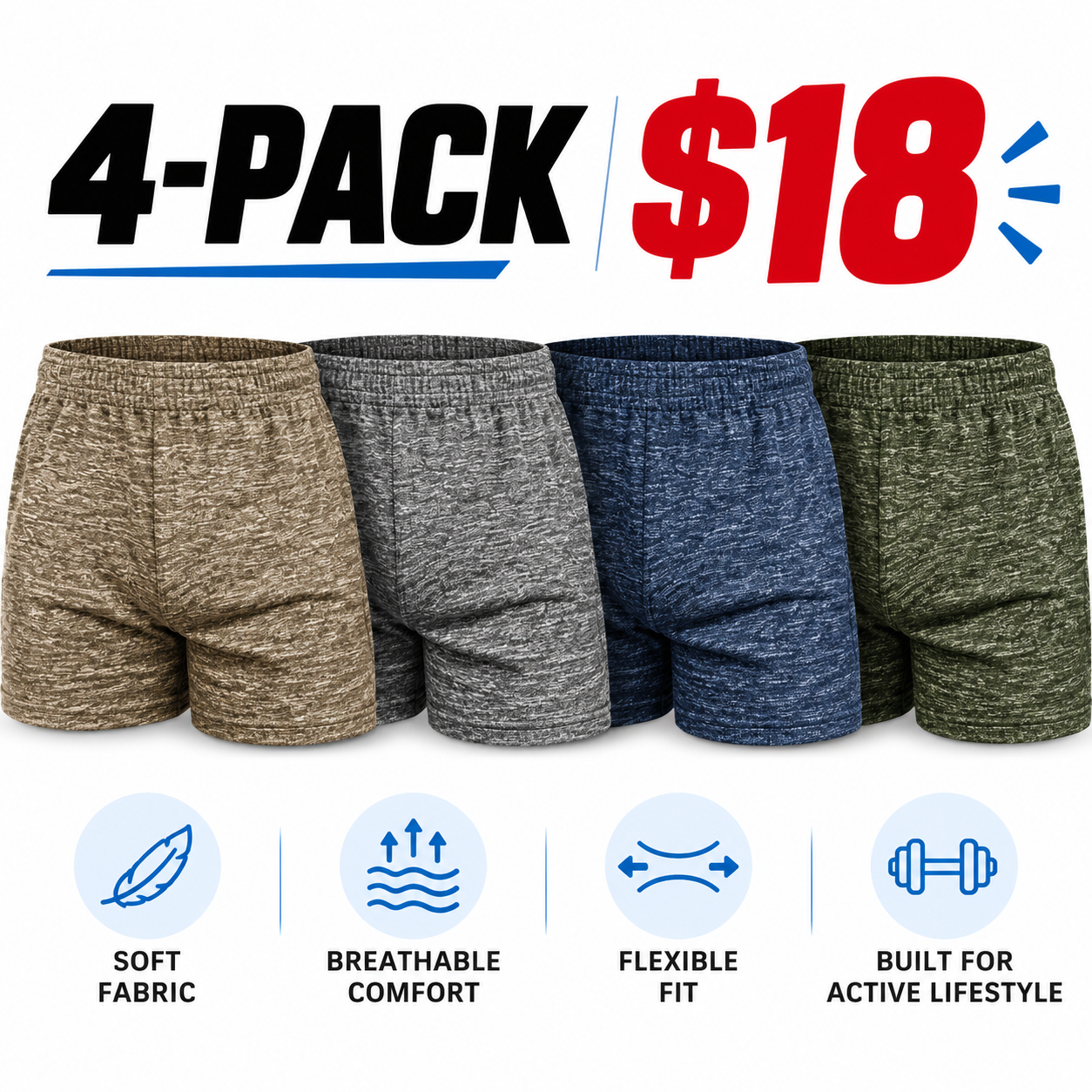 Men's 3-Inch Athletic Bodybuilding Shorts - Quick-Dry Stretch Activewear with Side Slit