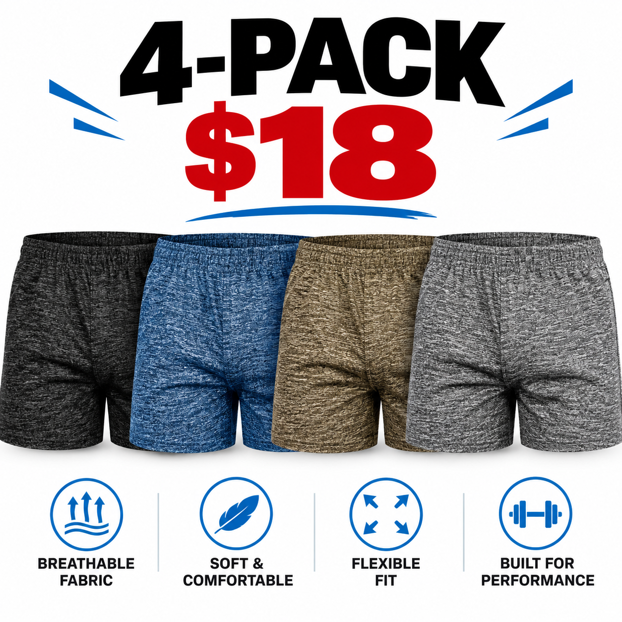 Men's 3-Inch Athletic Bodybuilding Shorts - Quick-Dry Stretch Activewear with Side Slit