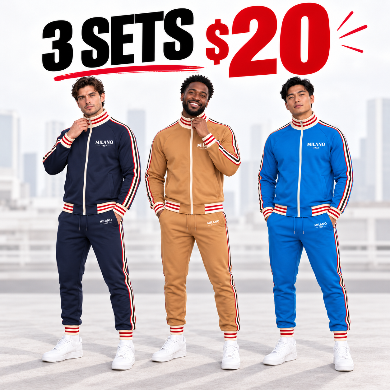 🔥Men's Baseball Jacket & Cargo Pants Set - Fleece Lined Windproof Streetwear Activewear