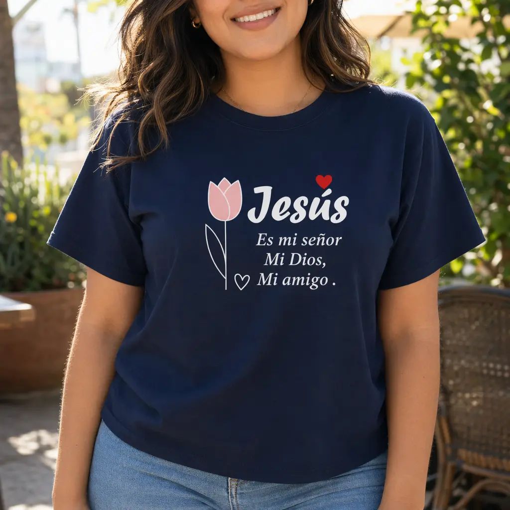 Women Plus Size Jesus Floral Faith Graphic Tee