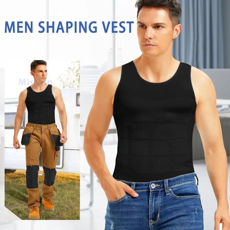 ✨LAST DAY SALE 90% OFF💕Men Shaping Vest,Men Sleeveless Shirt Shapewear