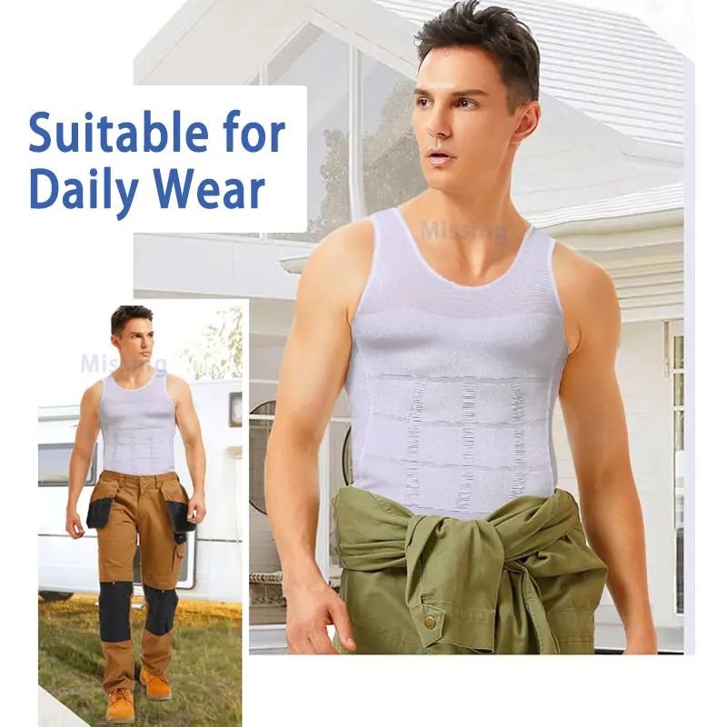 ✨LAST DAY SALE 90% OFF💕Men Shaping Vest,Men Sleeveless Shirt Shapewear