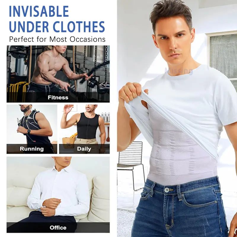 ✨LAST DAY SALE 90% OFF💕Men Shaping Vest,Men Sleeveless Shirt Shapewear