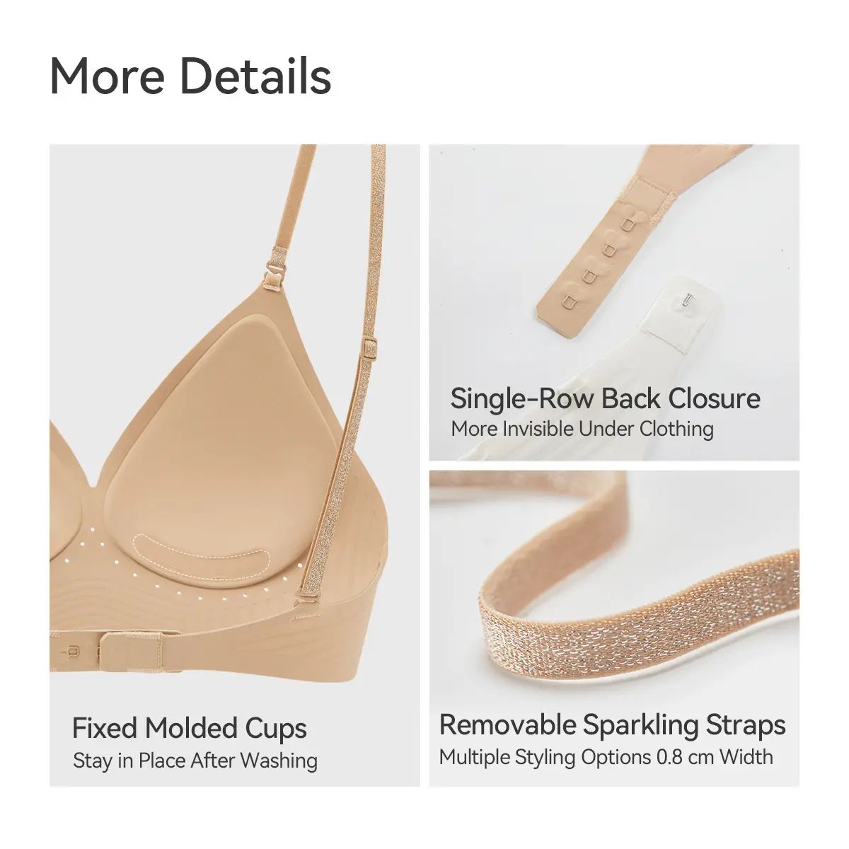 🔥🔥LAST DAY SALE 90% OFF💕 Low Back Backless Bras for Women Seamless Invisible Backless Bra
