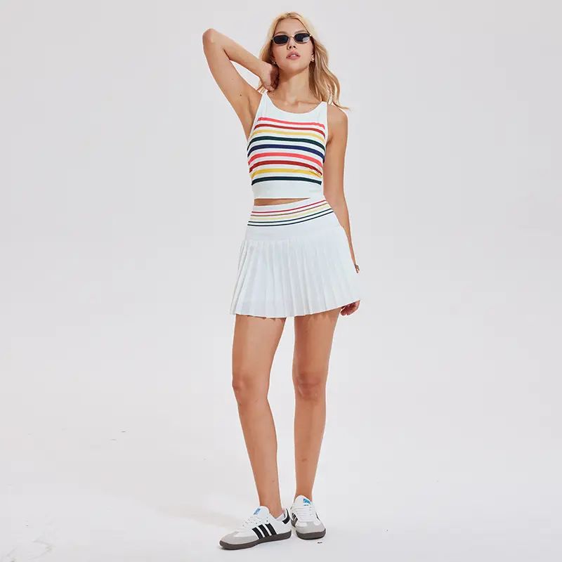 Two Piece Tennis Skirt Set Golf Outfits for Women