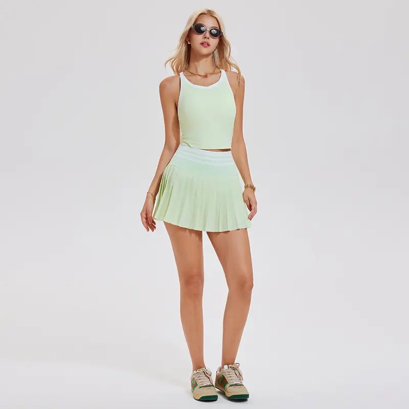 Two Piece Tennis Skirt Set Golf Outfits for Women