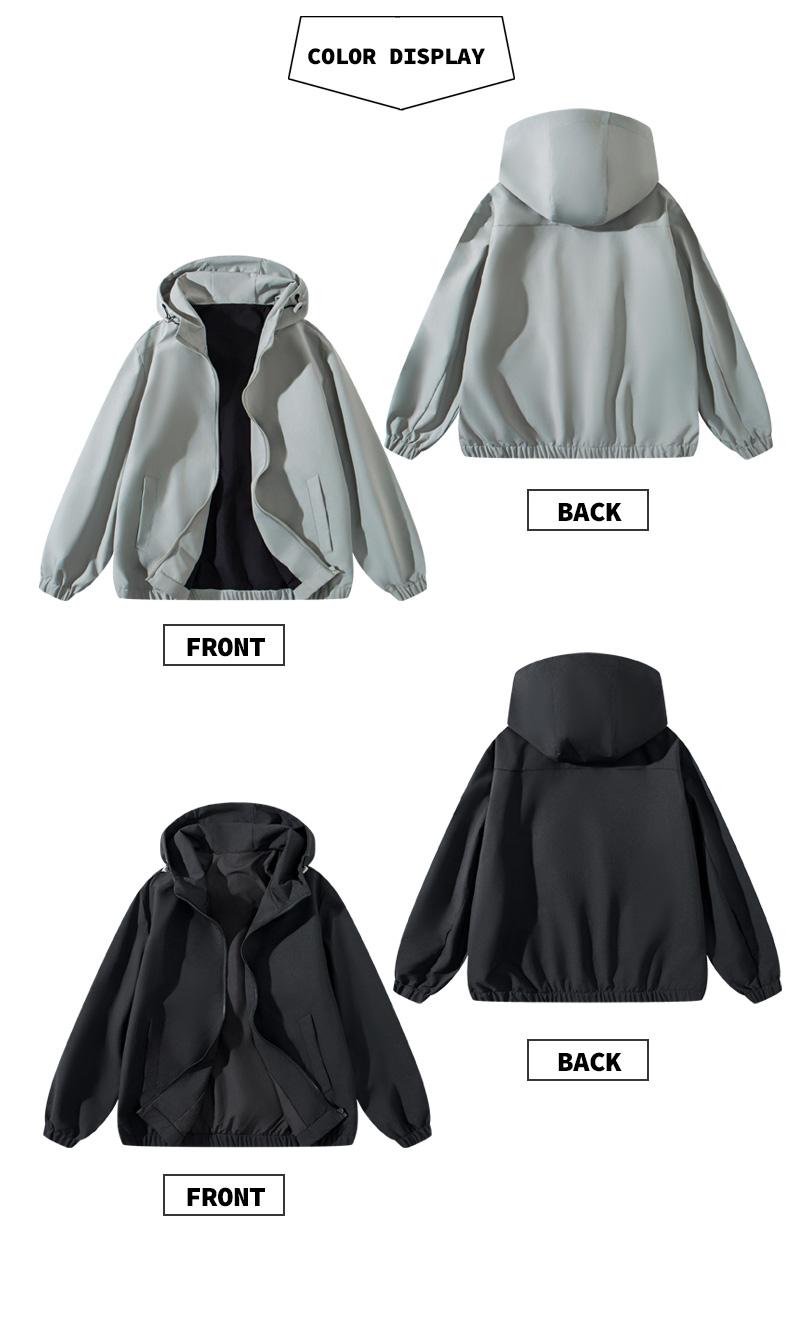 Unisex Zip Up Jackets Vintage Washed Coat Streetwear Hoodies Unisex