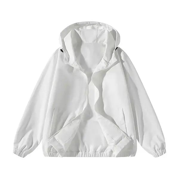 Unisex Zip Up Jackets Vintage Washed Coat Streetwear Hoodies Unisex