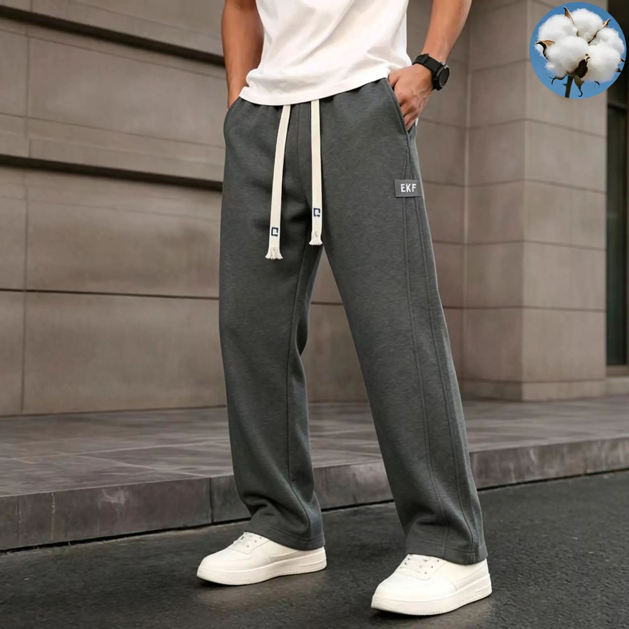 🔥Men's Baggy Fleece Sweatpants - Loose Fit Casual Streetwear Jogger Pants