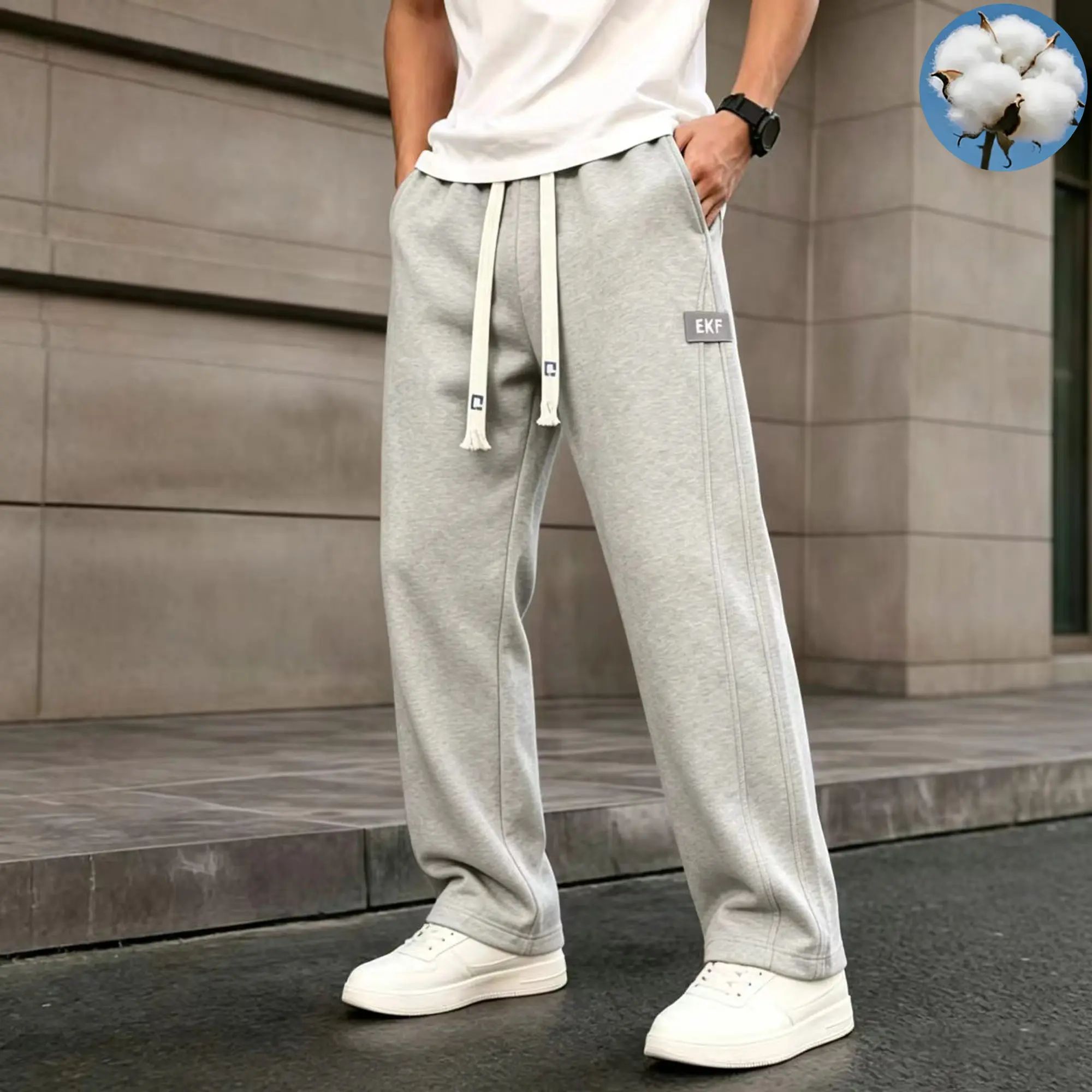 🔥Men's Baggy Fleece Sweatpants - Loose Fit Casual Streetwear Jogger Pants