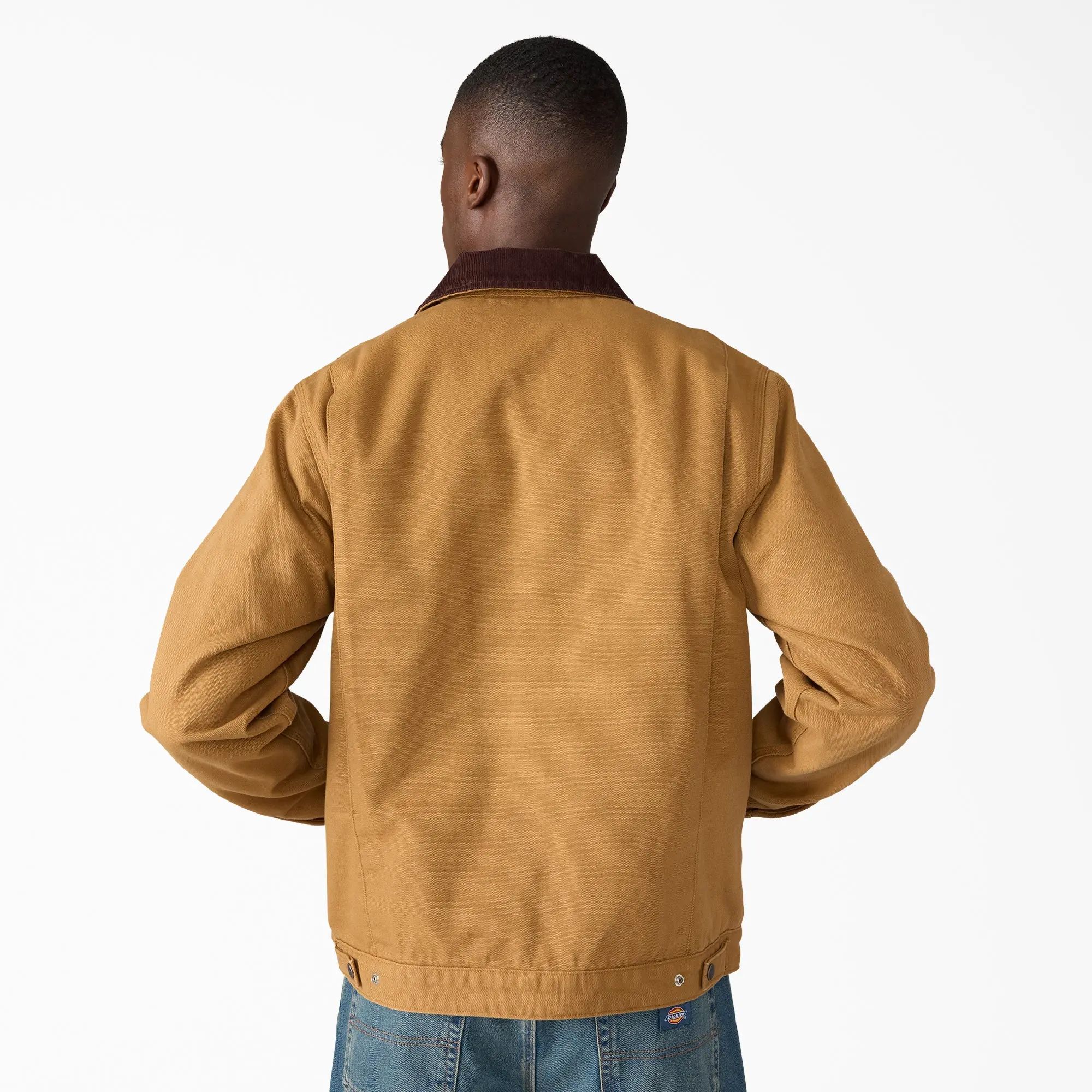 Men's Blanket Lined Duck Canvas Jacket – Classic Workwear with Corduroy Collar