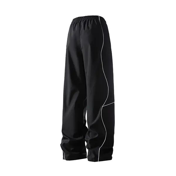 Men's Lightweight Striped Summer Pants – Casual Loose Fit Breathable Long Pants