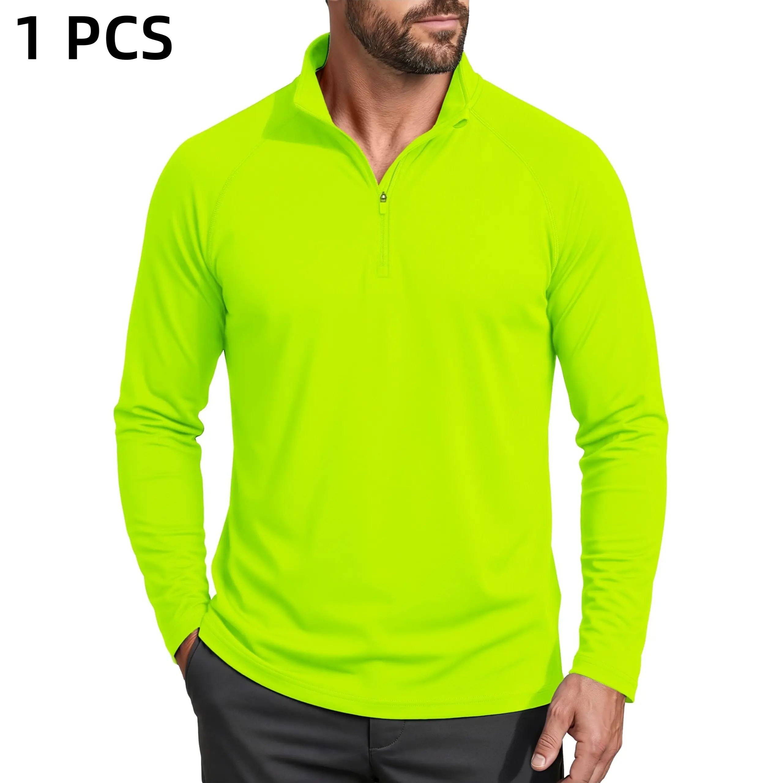 Men's UPF 50+ 1/4 Zip Quick-Dry Shirt – Lightweight Long Sleeve Outdoor Sports Tee