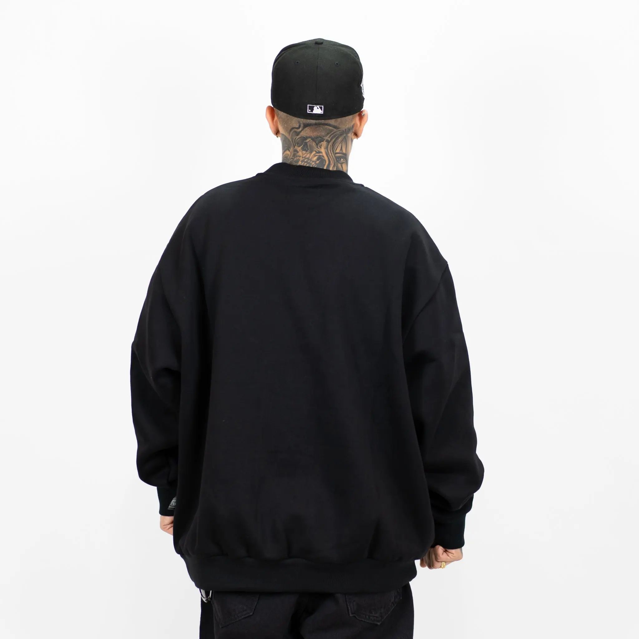 Men's 13oz Heavyweight Fleece Crewneck Sweatshirt – Relaxed Oversized Long Sleeve