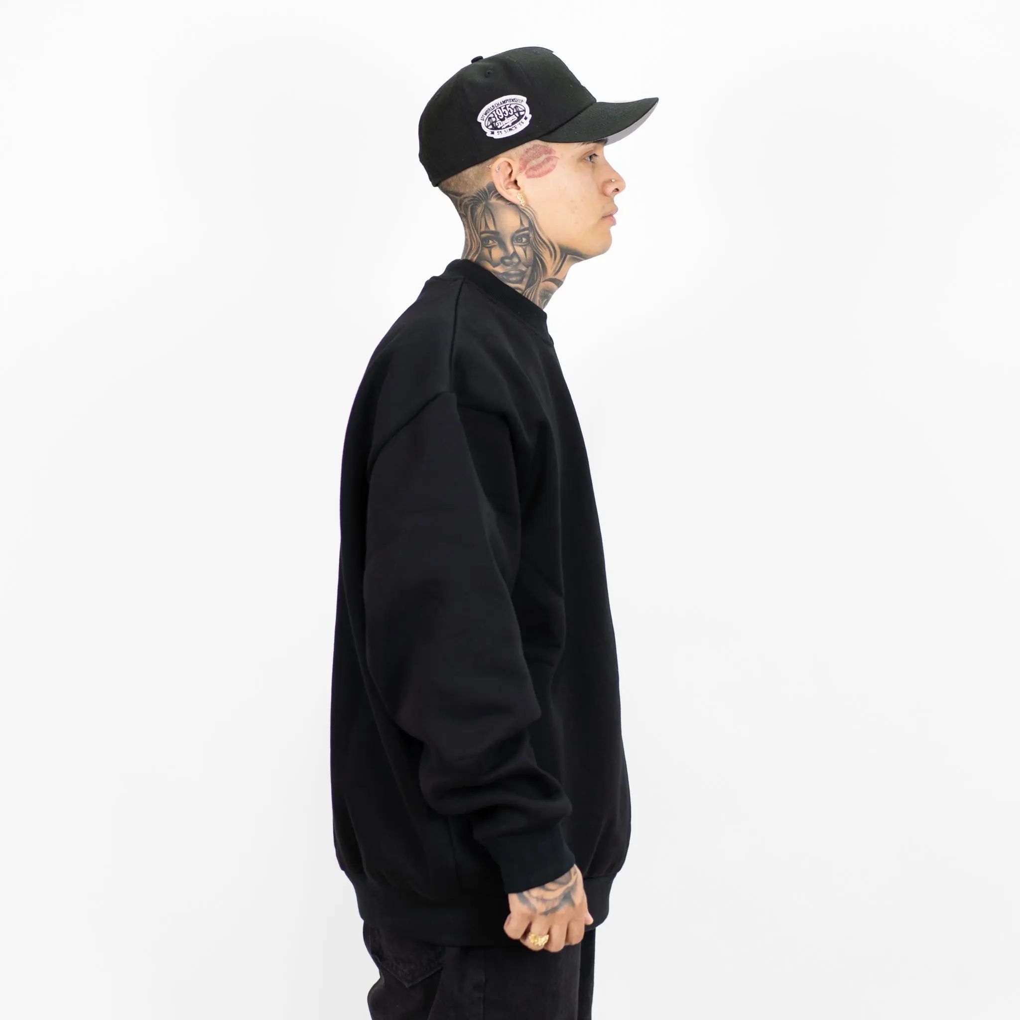 Men's 13oz Heavyweight Fleece Crewneck Sweatshirt – Relaxed Oversized Long Sleeve